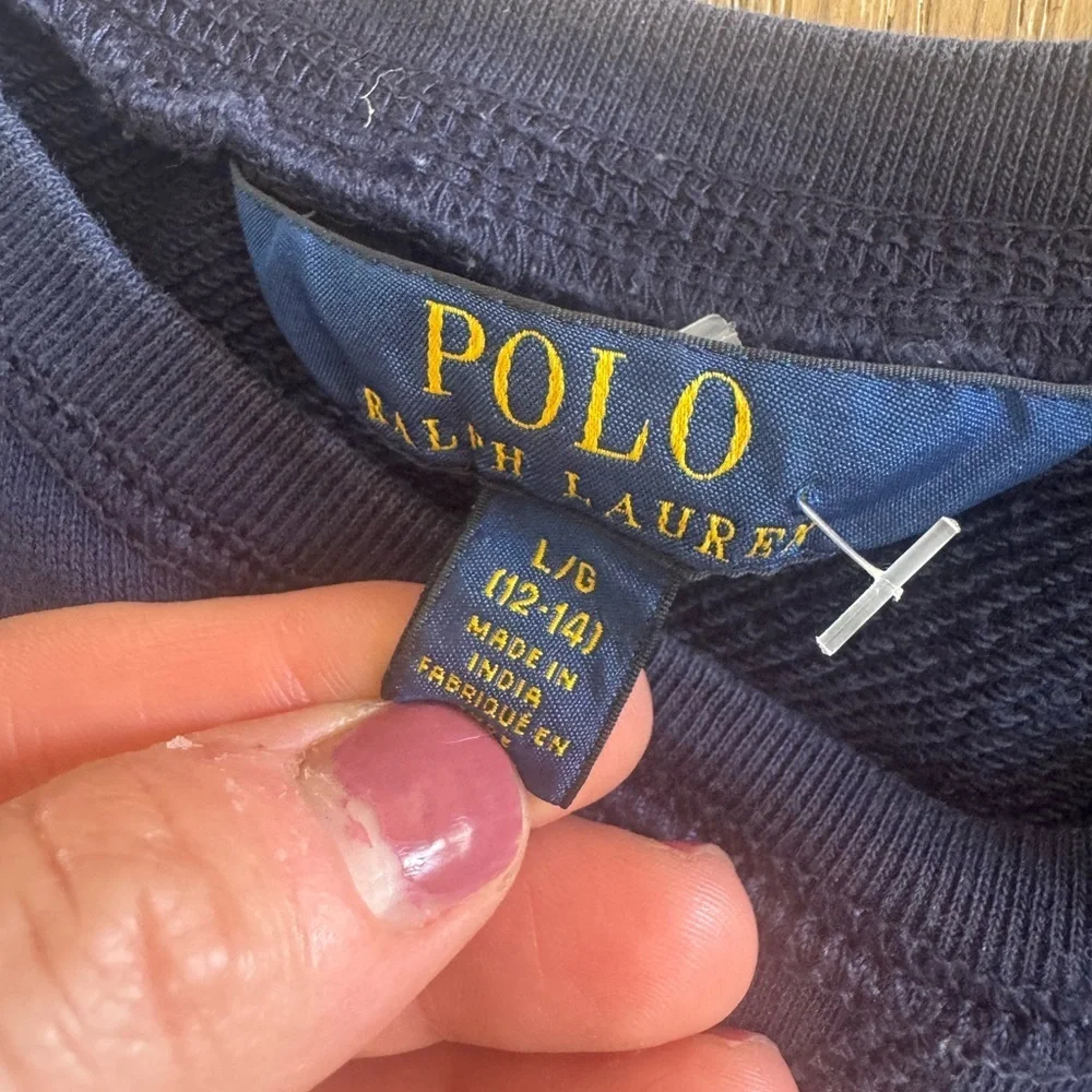 Polo Ralph Lauren French Terry Dress Navy Blue Large